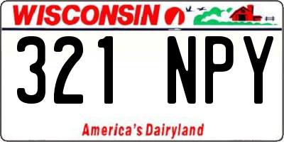 WI license plate 321NPY