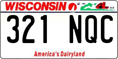 WI license plate 321NQC