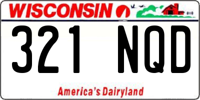 WI license plate 321NQD