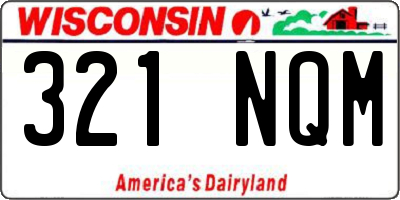WI license plate 321NQM