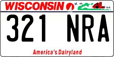 WI license plate 321NRA