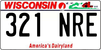 WI license plate 321NRE