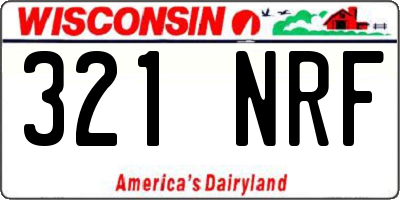 WI license plate 321NRF