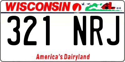 WI license plate 321NRJ