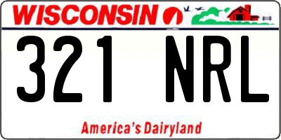 WI license plate 321NRL