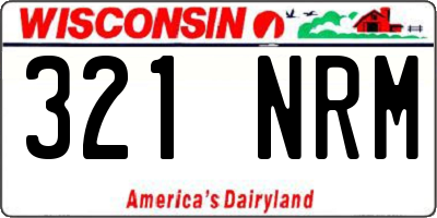 WI license plate 321NRM