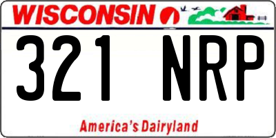 WI license plate 321NRP