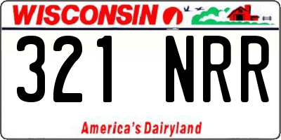 WI license plate 321NRR