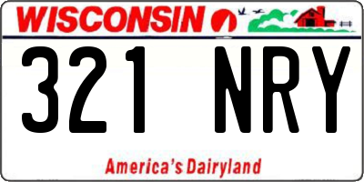 WI license plate 321NRY