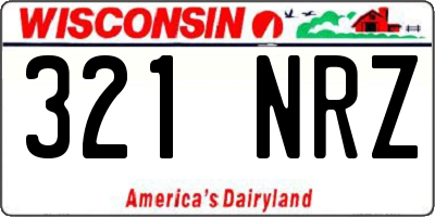 WI license plate 321NRZ