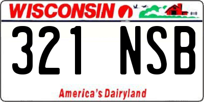 WI license plate 321NSB