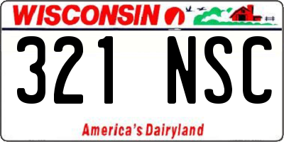 WI license plate 321NSC