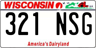 WI license plate 321NSG