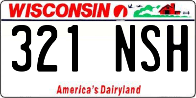 WI license plate 321NSH