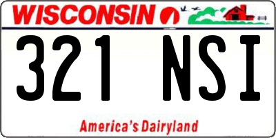 WI license plate 321NSI