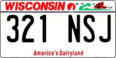 WI license plate 321NSJ