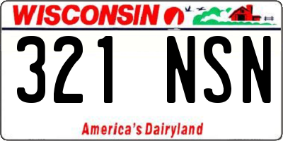 WI license plate 321NSN