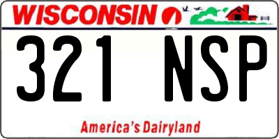 WI license plate 321NSP