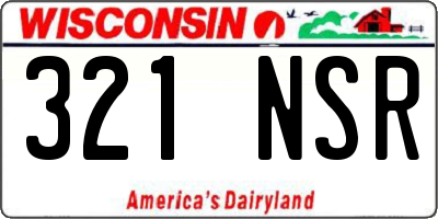 WI license plate 321NSR