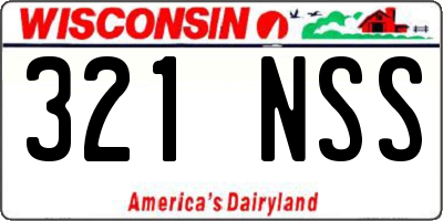 WI license plate 321NSS