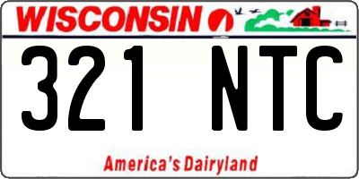 WI license plate 321NTC