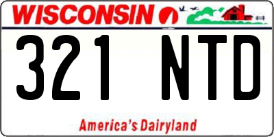 WI license plate 321NTD