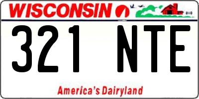 WI license plate 321NTE