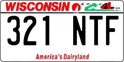 WI license plate 321NTF