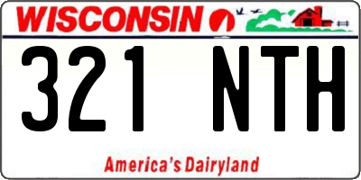 WI license plate 321NTH