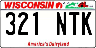 WI license plate 321NTK