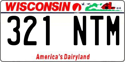 WI license plate 321NTM