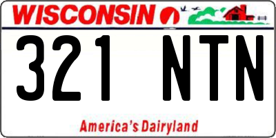 WI license plate 321NTN