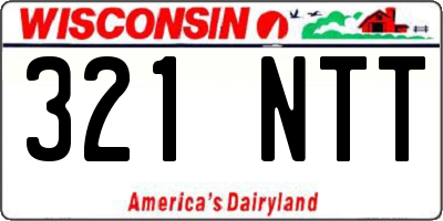 WI license plate 321NTT