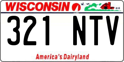 WI license plate 321NTV