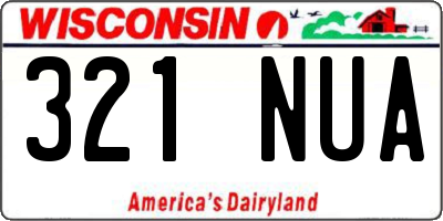 WI license plate 321NUA