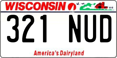 WI license plate 321NUD