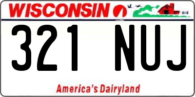 WI license plate 321NUJ