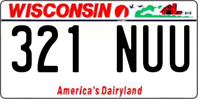 WI license plate 321NUU