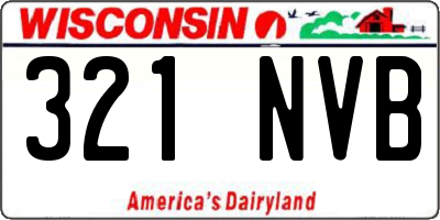 WI license plate 321NVB