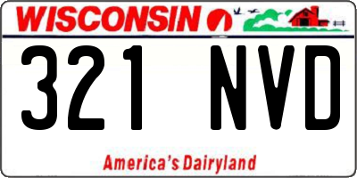 WI license plate 321NVD
