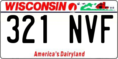 WI license plate 321NVF