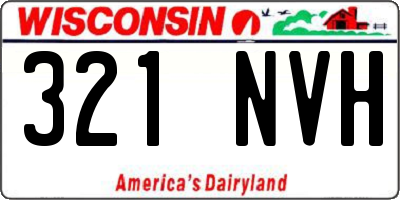 WI license plate 321NVH