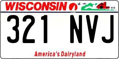 WI license plate 321NVJ