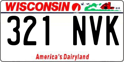 WI license plate 321NVK
