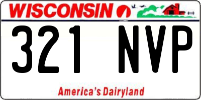 WI license plate 321NVP