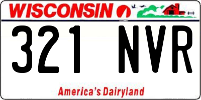 WI license plate 321NVR