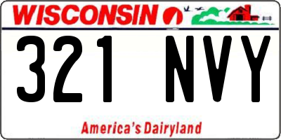 WI license plate 321NVY