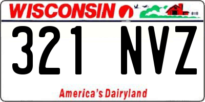 WI license plate 321NVZ