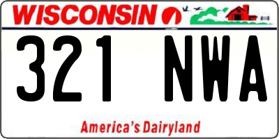WI license plate 321NWA