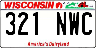 WI license plate 321NWC